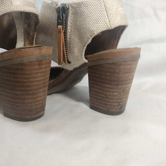 Toms Majorca Heeled Canvas Sandals - Picture 6 of 8